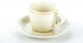 Kopp Espressokopp og skål (gullkant), 6stk