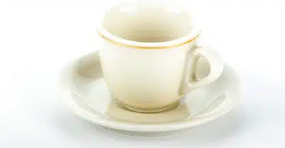 Kopp Espressokopp og skål (gullkant), 6stk