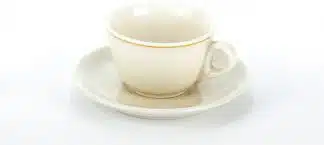 Kopp Cappuccinokopp og skål (gullkant), 6st
