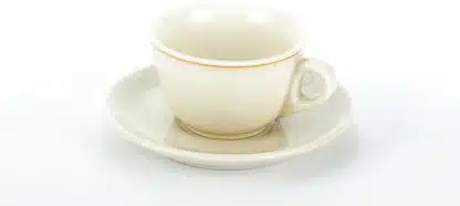 Kopp Cappuccinokopp og skål (gullkant), 6st