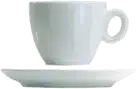 Kopp ALBA latte 6 stk HVIT 250 ml m/skål