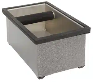 Dunkeboks stor firkantet med metallholder (22,9x14x10,2cm)