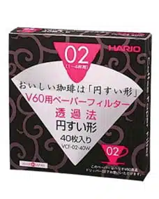 Hario Papirfilter for håndbrygger V60 02, 40stk