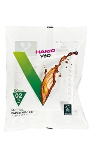 Hario Papirfilter for håndbrygger V60 02, 100stk
