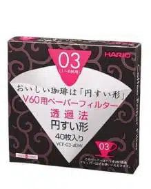 Hario Papirfilter for håndbrygger V60 03, 40stk