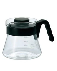 Hario Serveringskanne V60 01 400ml m/plasthåndtak klart glas