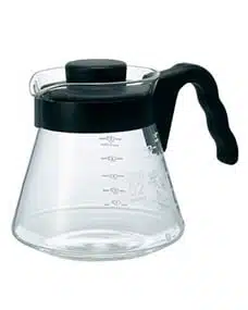 Hario Serveringskanne V60 02 700ml m/plasthåndtak klart glas