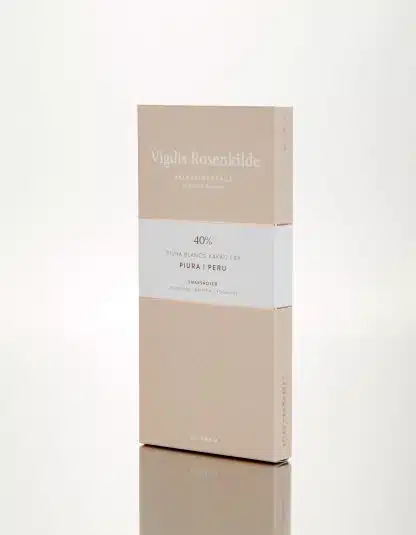 40% Piura Blanco kakao med sprø Quinoa fra Piura I Peru, Melkesjokolade , Vigdis Rosenkilde
