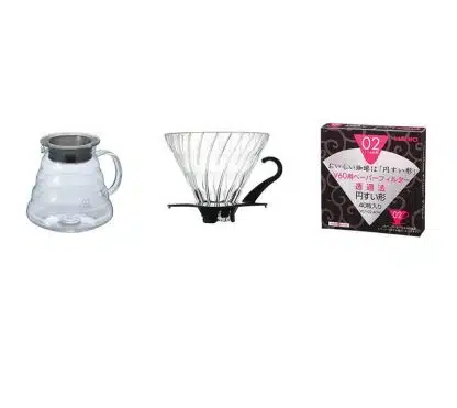 Hario V60 kaffebryggesett i glass - Bilde 2